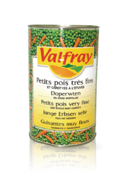 Petits Pois Tr&egrave;s Fins, Carottes &agrave; l'&eacute;tuv&eacute;e Bo&icirc;te