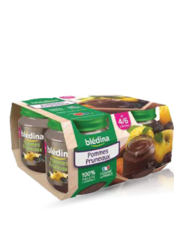 Bl&eacute;dina Pommes Pruneaux, D&egrave;s 4/6 mois, 130g
